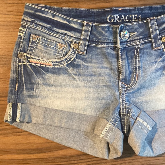 Grace In La Women’s Denim Shorts. New No tags - Picture 2 of 6